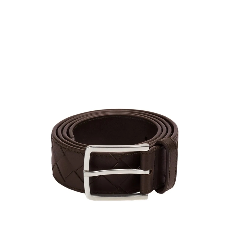 Bottega Veneta Gürtel Intreccio Leather Belt Neutrals