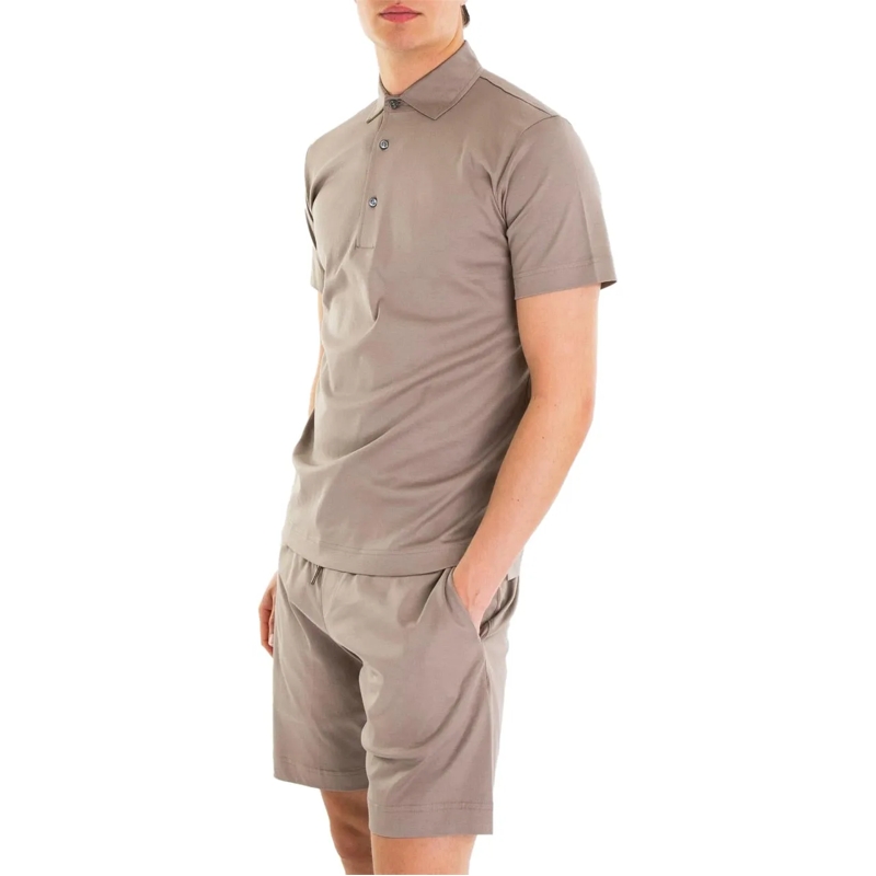 VALENZA Poloshirt Heren Supima Polo Schiller Grijs grau(Image 3)
