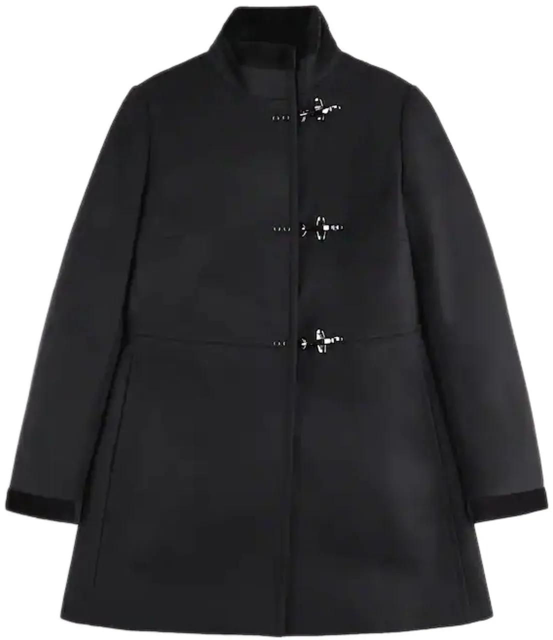Fay - Short Tailored Coat With Metal Toggle Closures - Größe S - schwarz