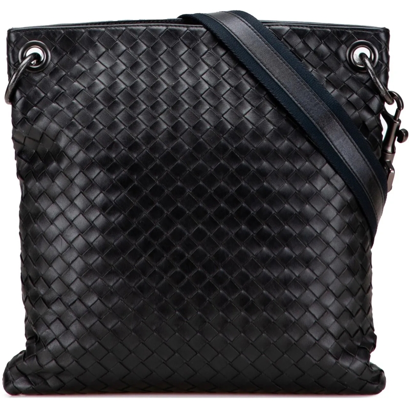 Bottega Veneta Schultertasche Nappa Intrecciato Crossbody schwarz