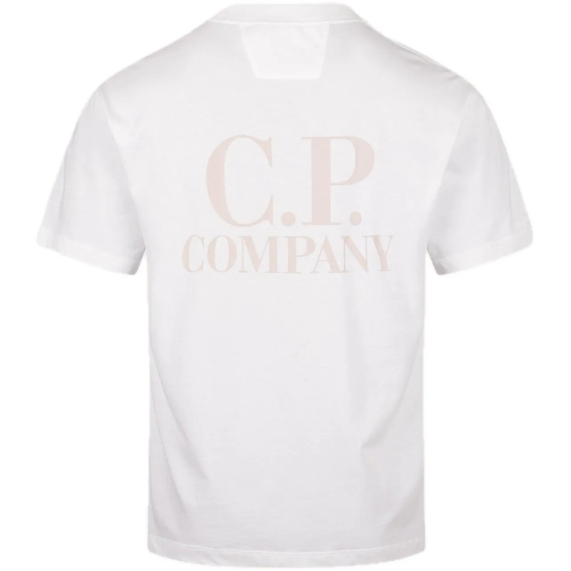 CP Company T-Shirt Jersey Logo T-Shirt weiß