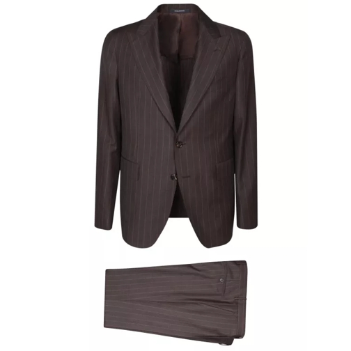 Tagliatore Wool-Blend Suit Brown 