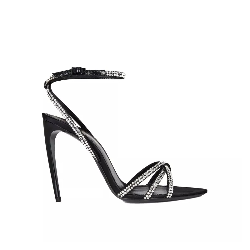 Saint Laurent Sandalen met hak Ava Sandals Black
