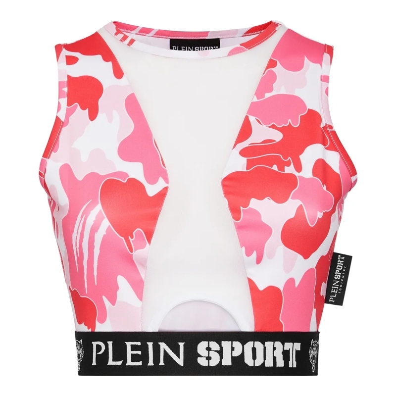 Plein Sport Top Sport Top Camouflage fuschsia