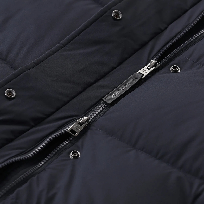 Woolrich Gewatteerde jas Parka Madison Long mit Daunen dunkelblau(Image 4)