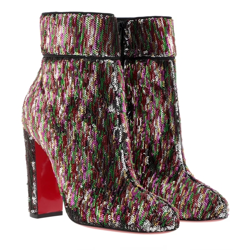Christian Louboutin Moula Max 100 Paillettes Ankle Boots Silver Ankle Boot