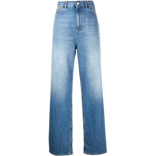 Valentino Rechte Been Jeans Valentino Archive Patch Jeans blau