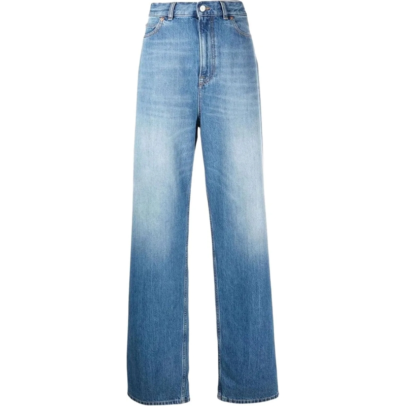 Valentino Garavani Jeans mit geradem Bein Archive Patch Jeans Blue