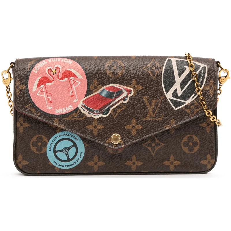 Louis Vuitton Schultertasche Monogram World Tour Pochette Felicie braun