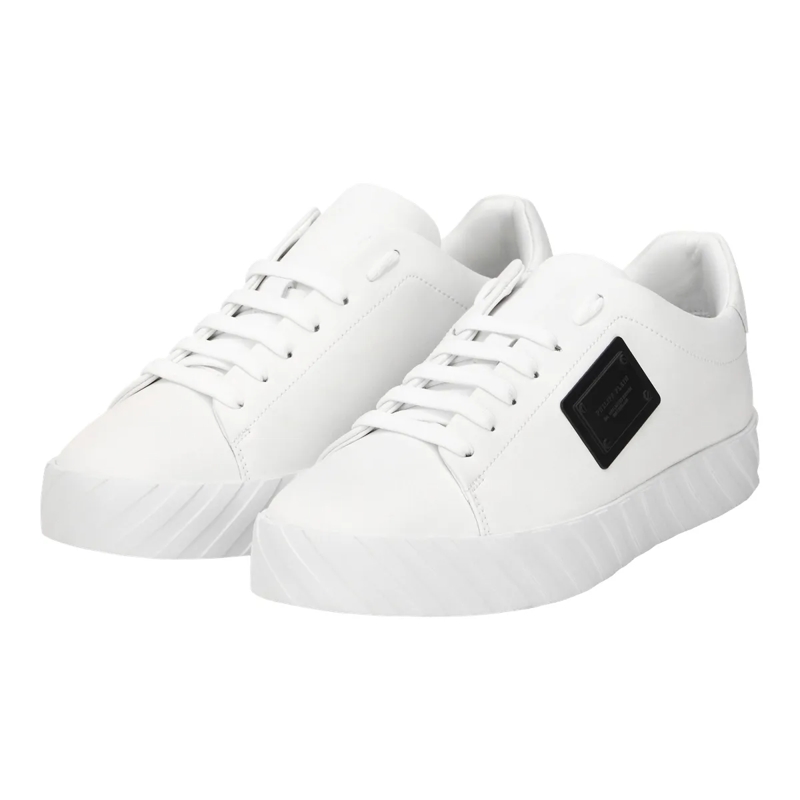 Philipp Plein Low-Top-Sneaker Lo-Top Turnschuhe Placca weiss