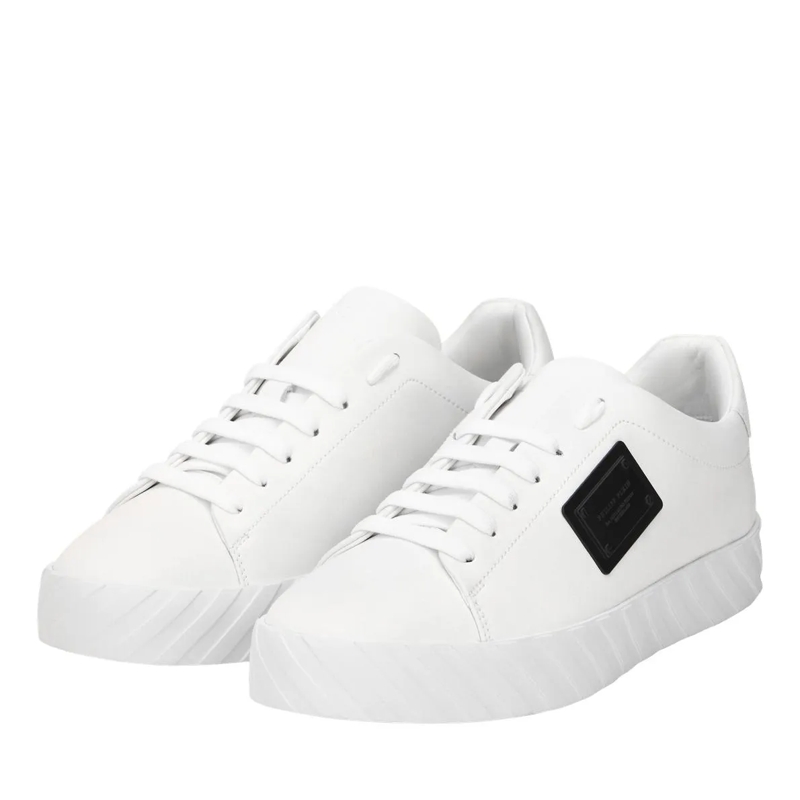 Philipp Plein Low-Top-Sneaker Lo-Top Turnschuhe Placca weiss