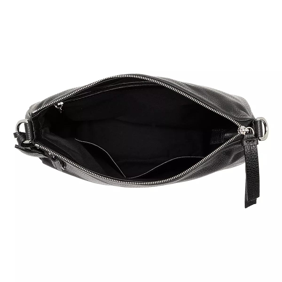 abro Hobo bags Beutel Juna Small Nos Black Nickel in zwart