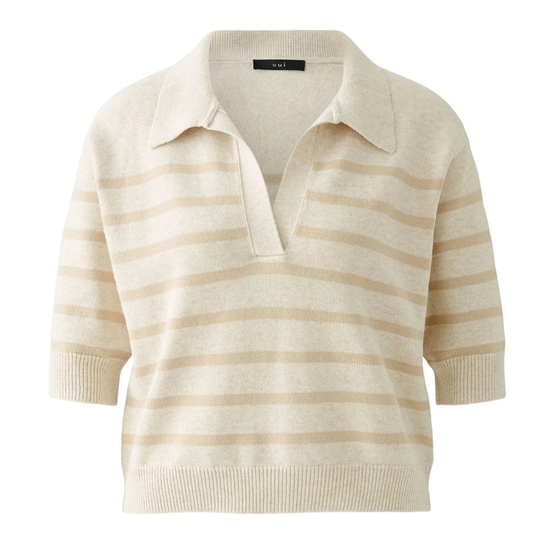 Oui Sweatshirt Pullover beige