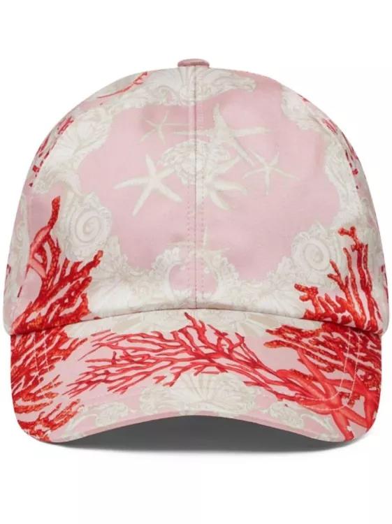 Versace Mützen - Multicolored Graphic-Print Six-Panel Cap - Gr. 59 - in Rosa - für Damen