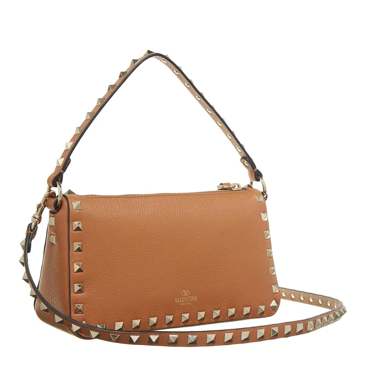 Valentino Garavani Crossbody bags Small Shoulder Bag Rockstud in cognac