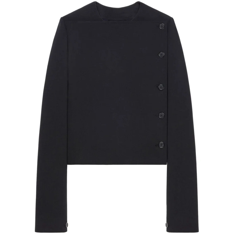 Courrèges Overgangsjas Crew Neck Tailored Jacket Black