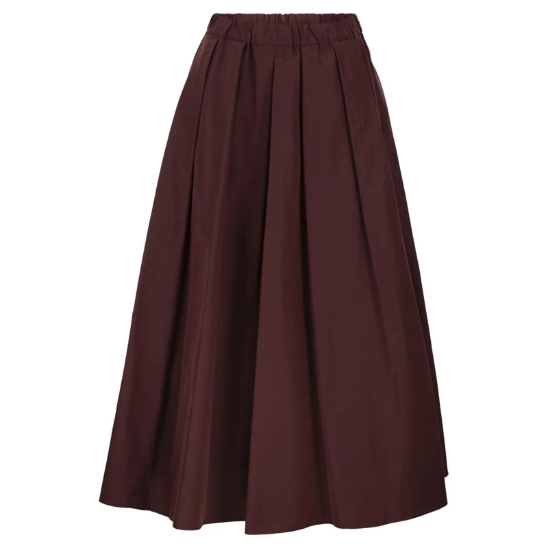 Max Mara Minirok Wkdcurvato - Long Taffeta Skirt Burgundy