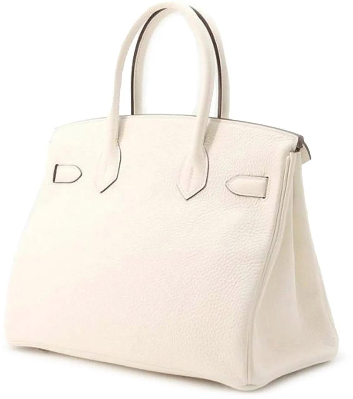 Hermès Totes & shoppers Clemence Birkin Retourne 30 in wit