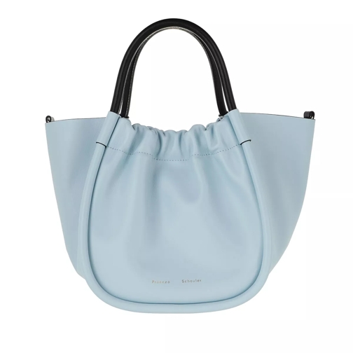 Proenza Schouler Small Ruched Tote Smooth Leather  Baby Blue Rymlig shoppingväska