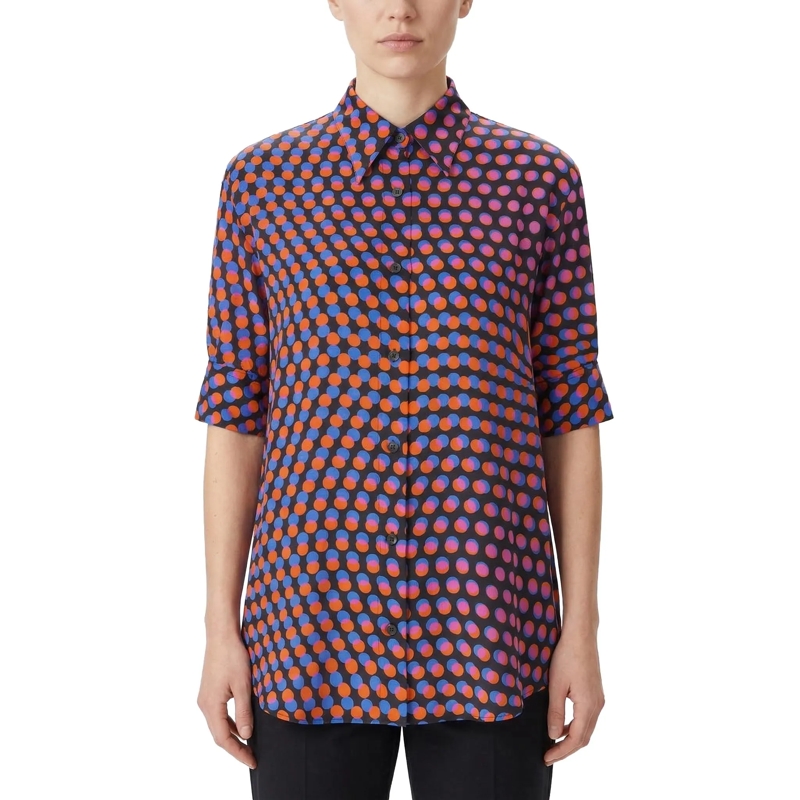 Dries Van Noten Chemisier Hemdbluse aus Seide mehrfarbig(Image 2)