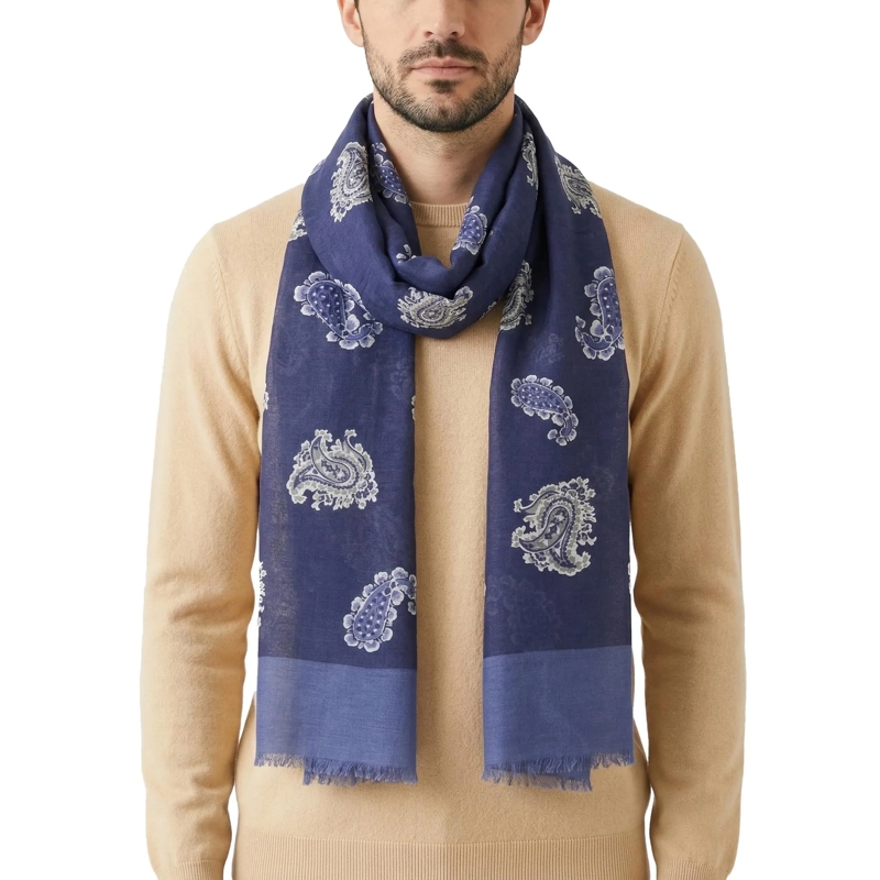 Altea Écharpe en laine Tuch mit Muster blau(Image 2)