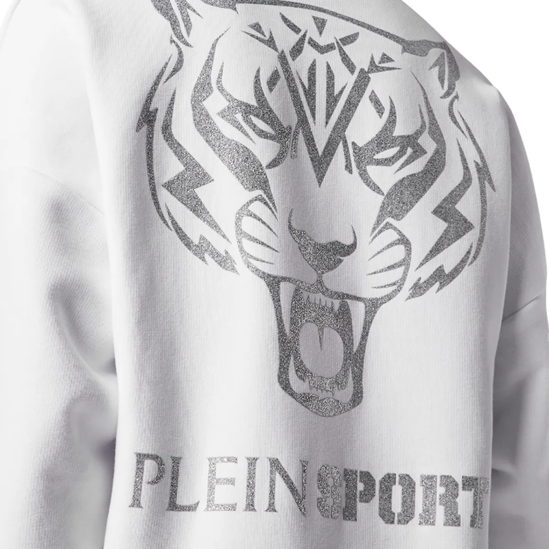 Plein Sport Top Sweatshirt Glitter weiss(Image 5)