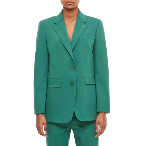 Max Mara Blazer Single Breasted Wool Jacket Green