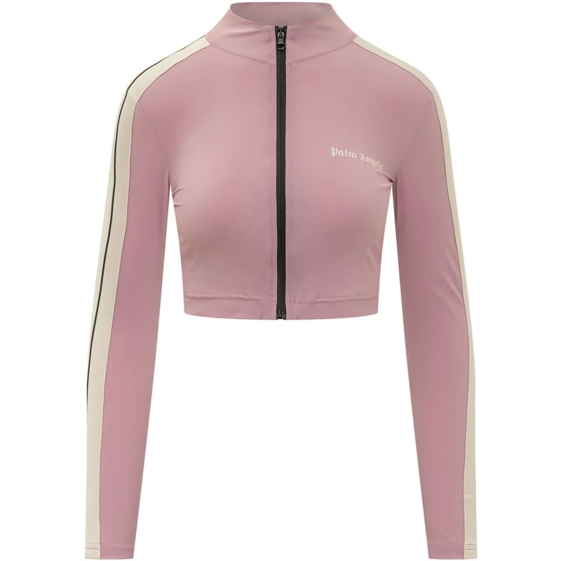 Palm Angels Übergangsjacke Giacca Sportiva Corta con Zip e Collo Alto rose