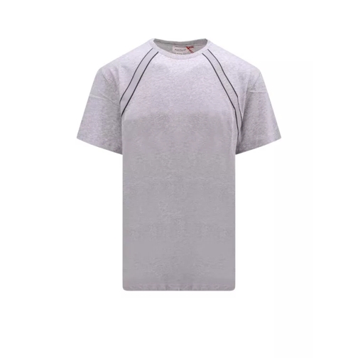 Alexander McQueen Organic Cotton T-Shirt With Logo Detail Grey Magliette