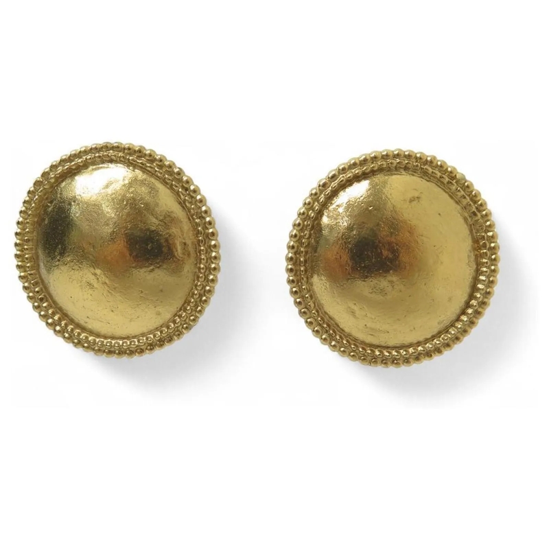 Saint Laurent Ohrstecker VINTAGE YVES SAINT LAURENT RUND SPHÃ„REN CLIP-OHRR gold