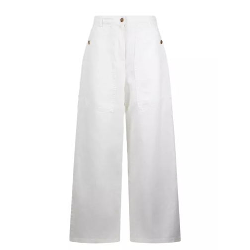 Etro Wide Leg White Denim Jeans White 
