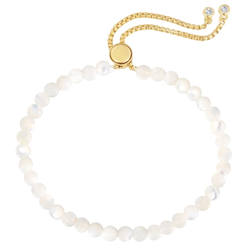 Glanzstücke München Armband Sterling Silber Armband Zirkonia Perlmutt gold