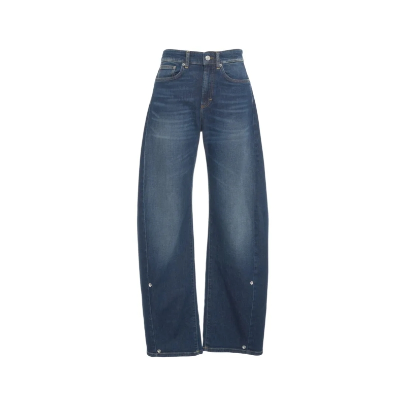 Department Five Jeans High-Quality Denim Wide Leg Jeans With Adjustable  Grey