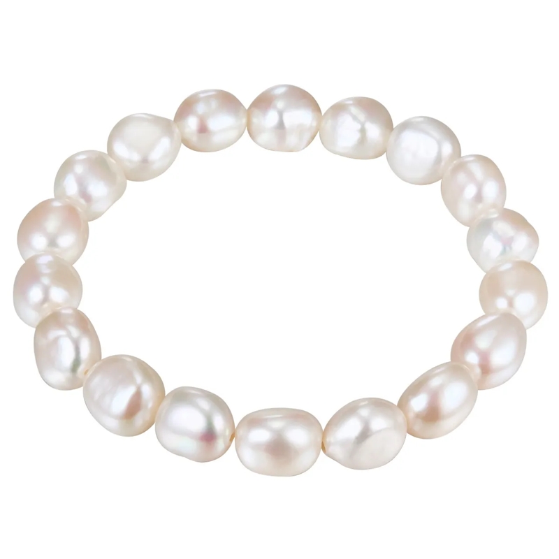 Valero Pearls Armband Süßwasser-Zuchtperle Armband barock weiss