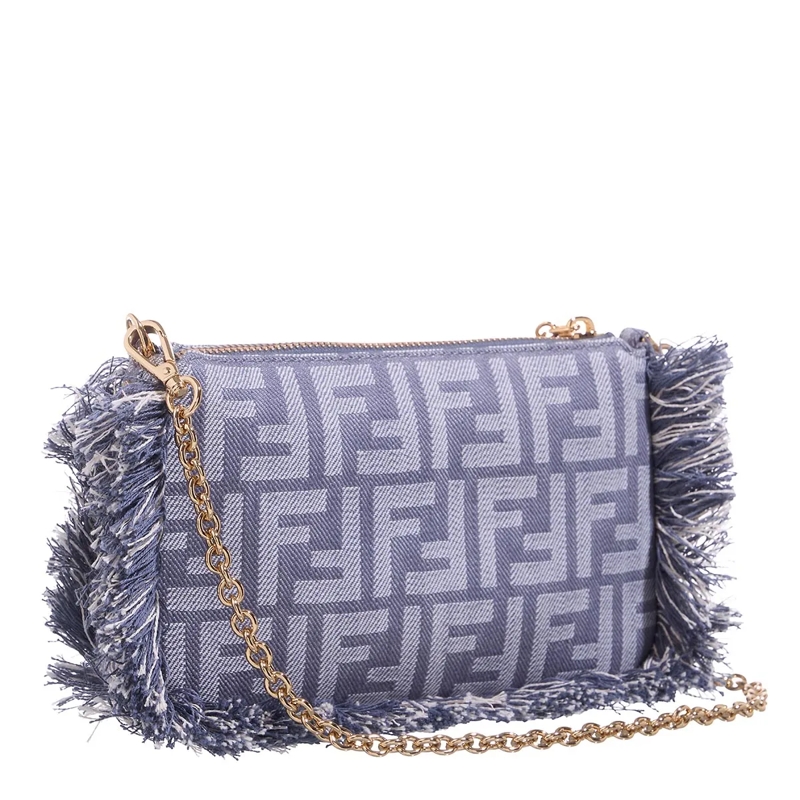 Fendi Schultertasche Baguette Pouch Blue(Image 4)