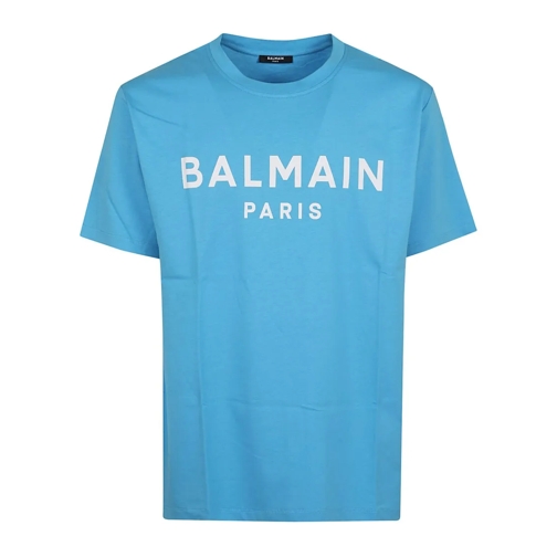 Balmain T-shirts Print T-Shirt - Straight Fit Blue