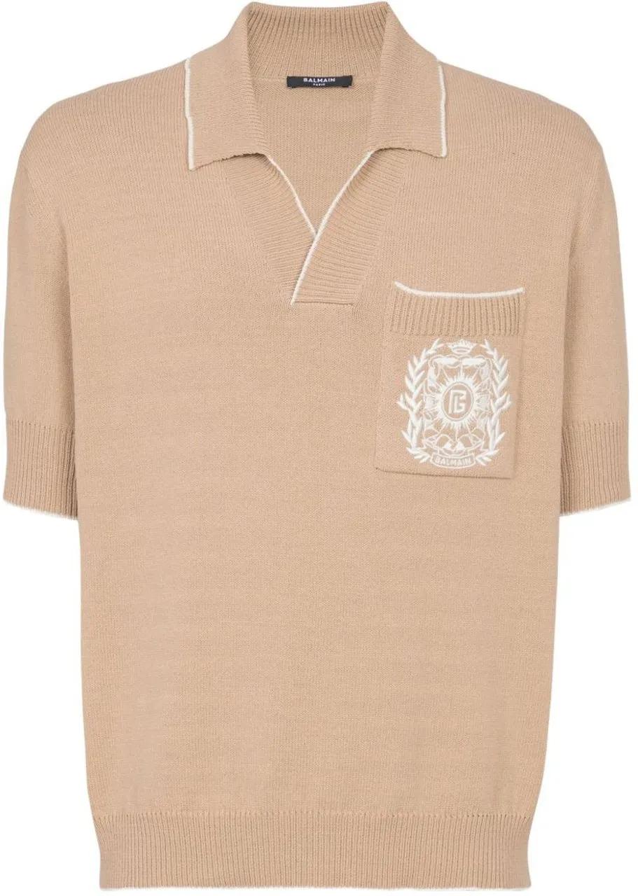 Thumbnail - Balmain - T-Shirts And Polos Beige - Größe M -