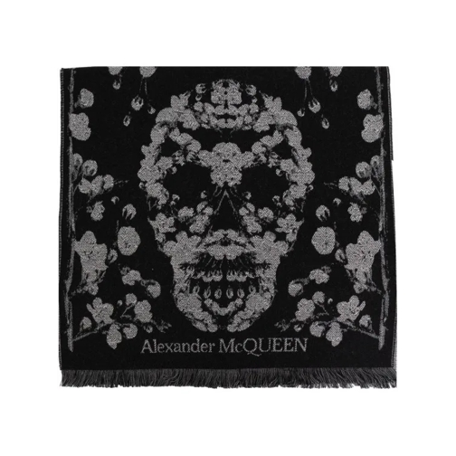 Alexander McQueen Black Skull-Motif Scarf Black 