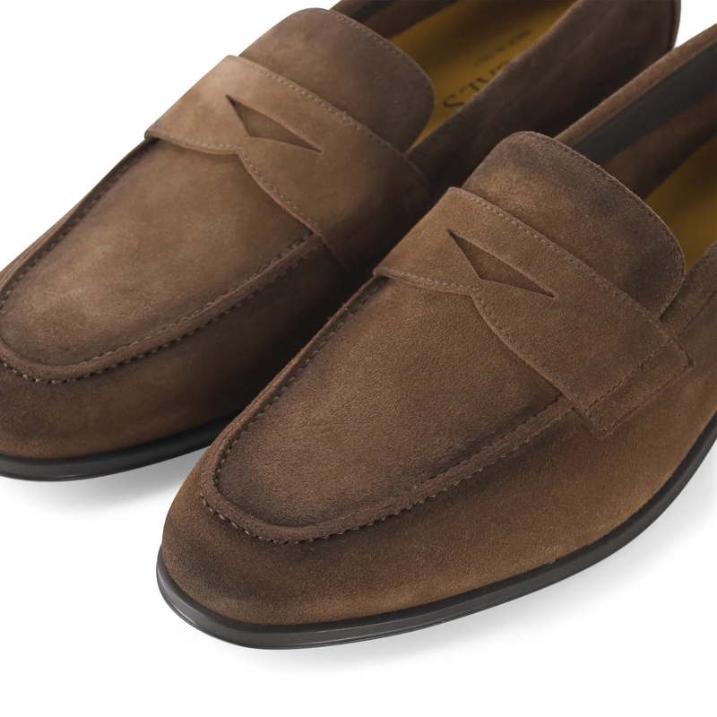 Doucal's Schnürschuhe Mokassins aus Veloursleder braun(Image 3)