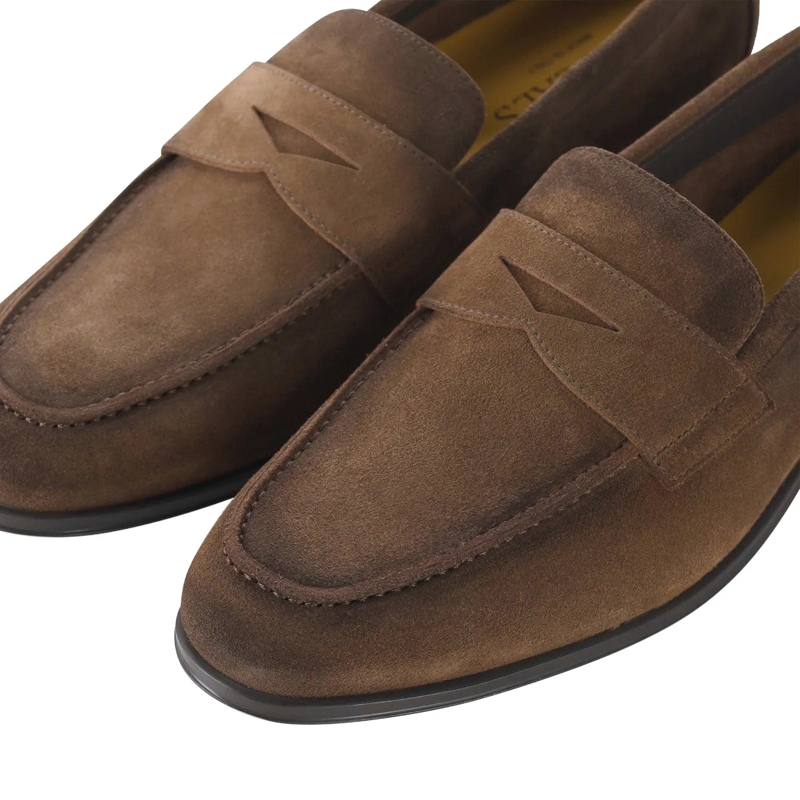 Doucal's Chaussures à lacets Mokassins aus Veloursleder braun(Image 3)