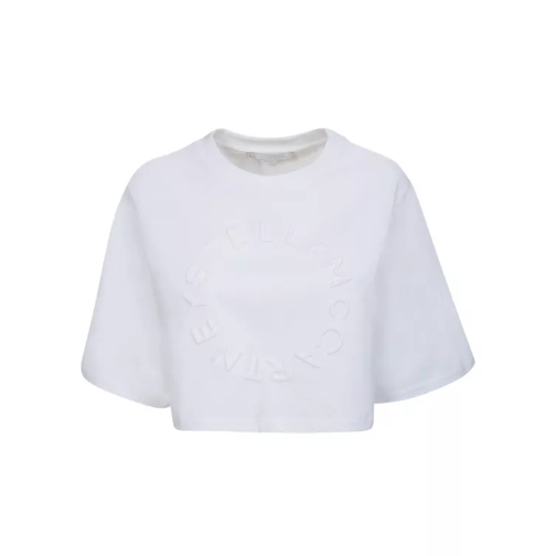 Stella McCartney Logo Crop T-Shirt White T-Shirts