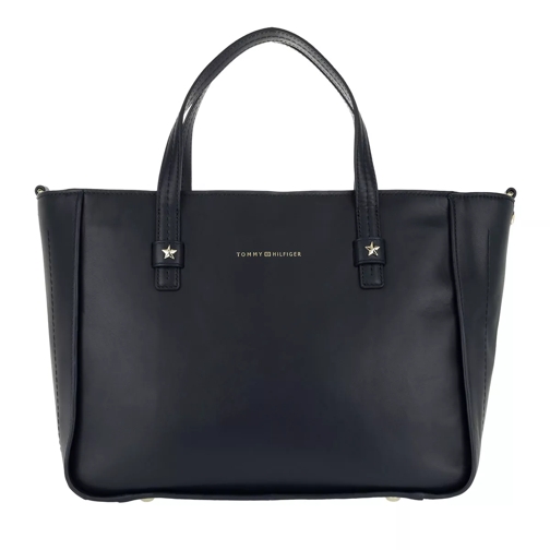 Tommy Hilfiger City Leather Tote Corp Tommy Navy Tote
