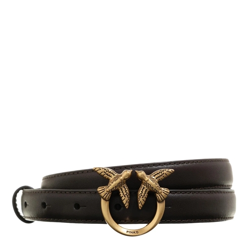 Pinko Ledergürtel Love Berry H2 Belt Moro-Antique Gold