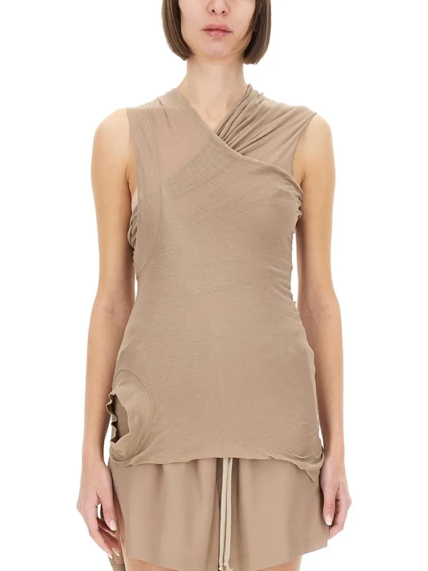 Thumbnail - Rick Owens - Top With Crossover - Größe 40 -