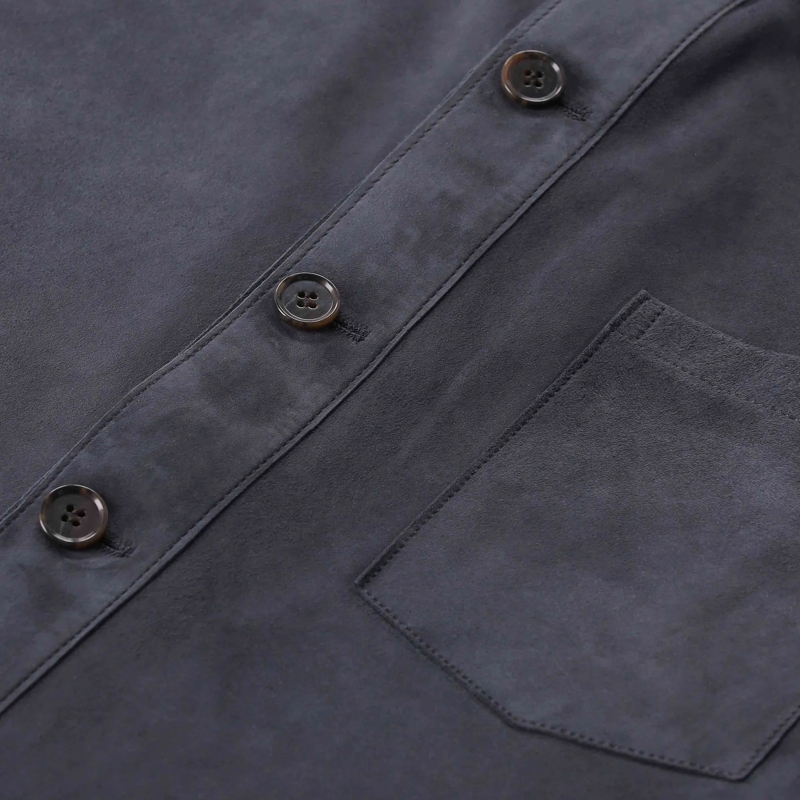 Arma Übergangsjacke Overshirt Dino aus Veloursleder grau(Image 3)