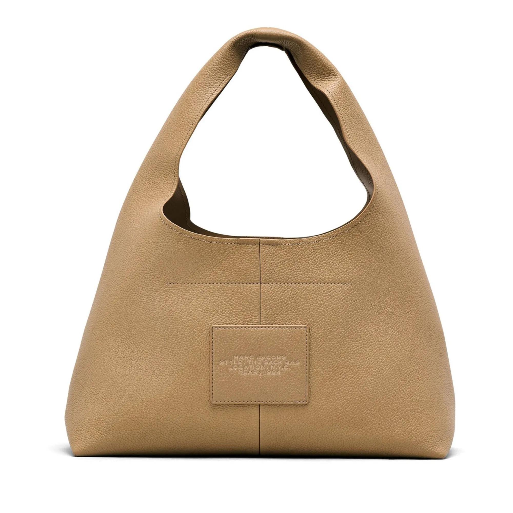 Marc Jacobs Verhoogde Sack Bag in Volnerf Leer Brown Dames