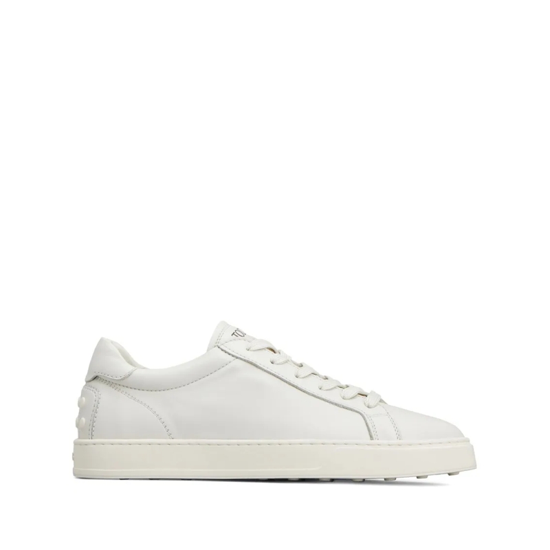 Tod's Low-Top-Sneaker Classic White Calfskin Lace-Up Sneakers White