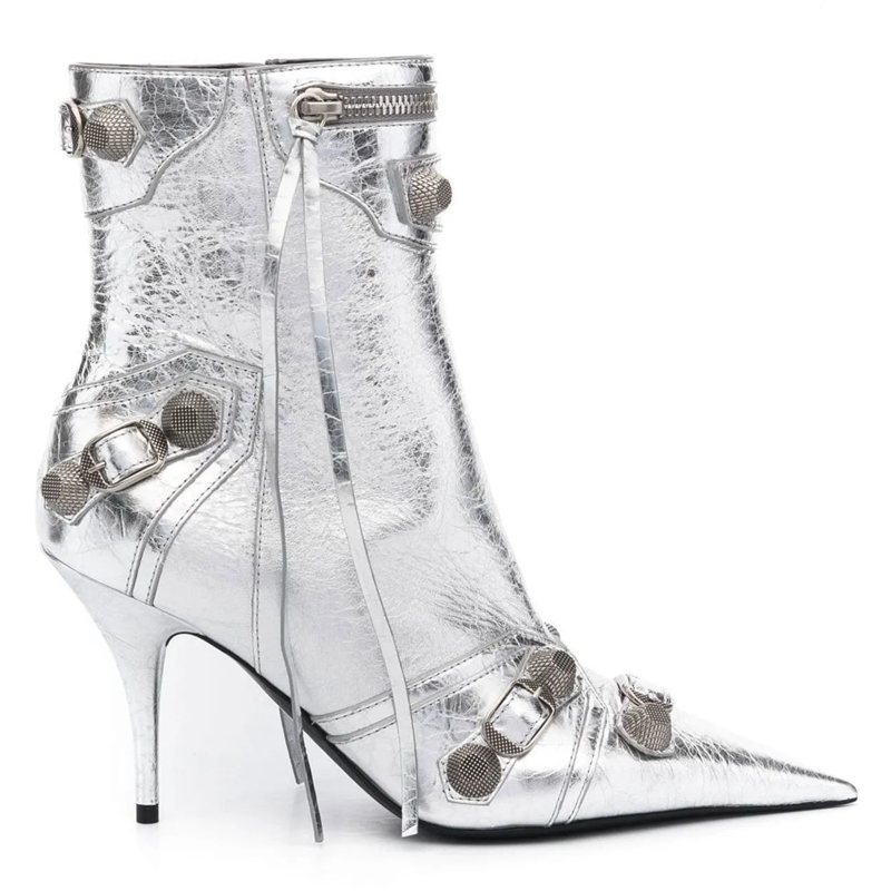 Balenciaga Stiefel Boots Silver silber