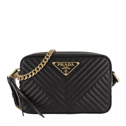 Prada Quilted Chain Shoulder Bag Black/Gold Crossbodytas