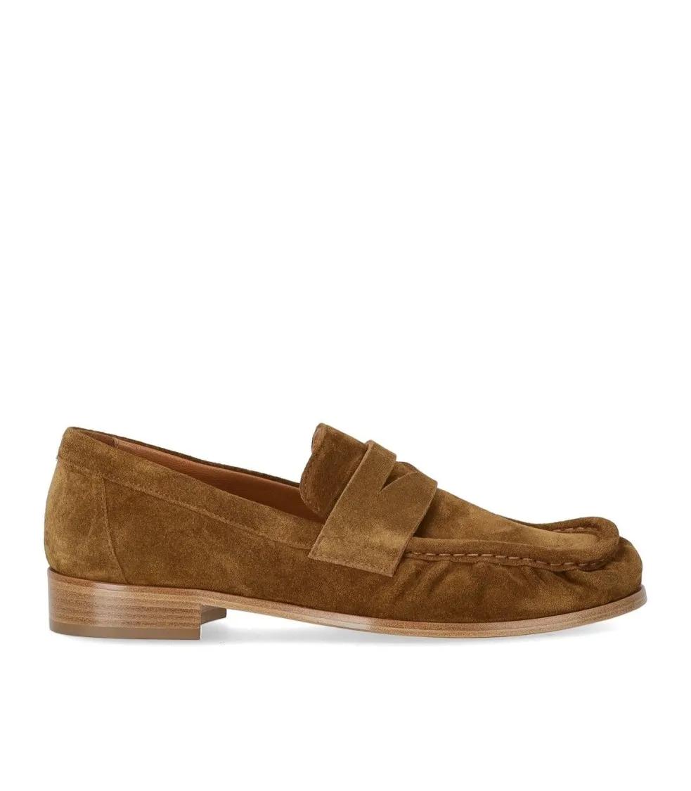 Strategia Vrouw Bruin - Cognac Suede Loafer In Maat 37 (Eu)